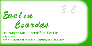 evelin csordas business card